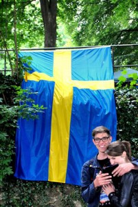 Selfie zum Mittsommerfest nach schwedischer Tradition